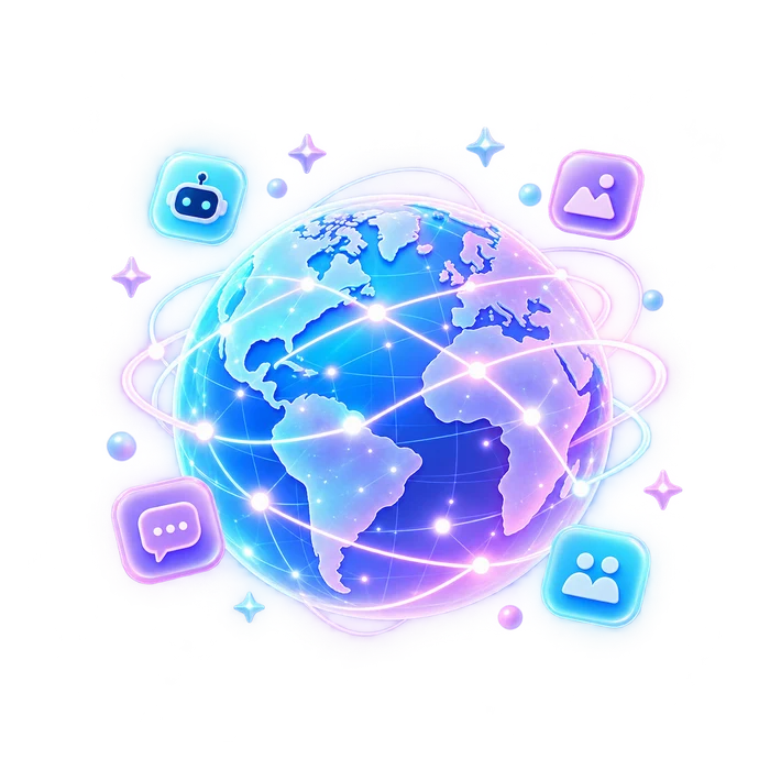 AI tools directory globe illustration
