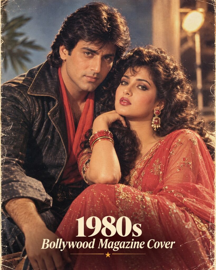 Expected result preview for 1980s Bollywood Magazine Cover