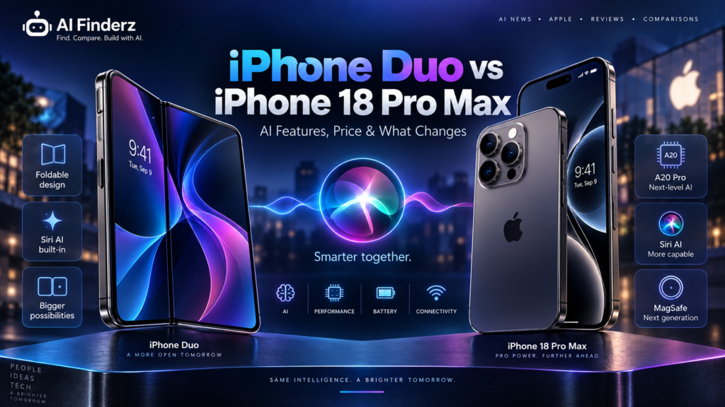 iPhone Duo مقابل iPhone 18 Pro Max: ميزات الذكاء الاصطناعي وSiri AI والسعر والاختلافات