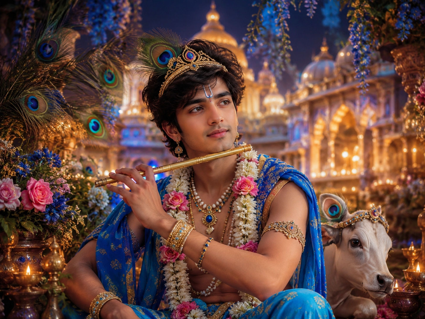 Expected result preview for Krishna Janmashtami AI Photo Editing
