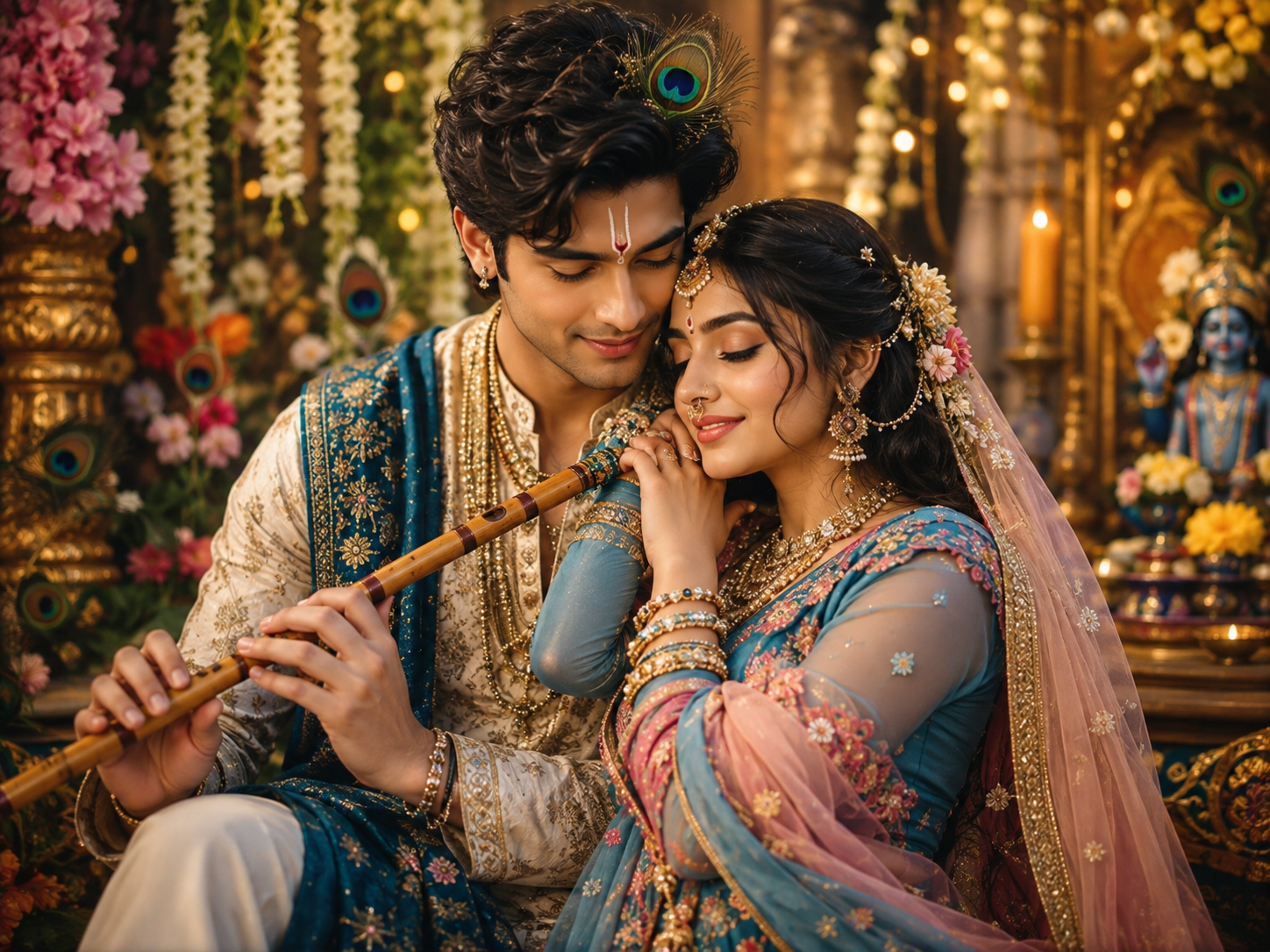 Expected result preview for Janmashtami Couple Photo Edit
