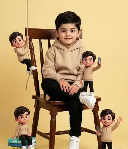 Expected result preview for Mini 3D Cartoon Clone Photo Edit