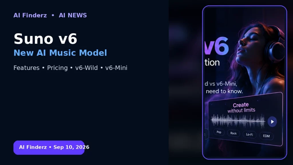 Suno v6: نموذج موسيقى بالذكاء الاصطناعي جديد، المميزات والأسعار والفروق بين v6 وv6-Wild وv6-Mini