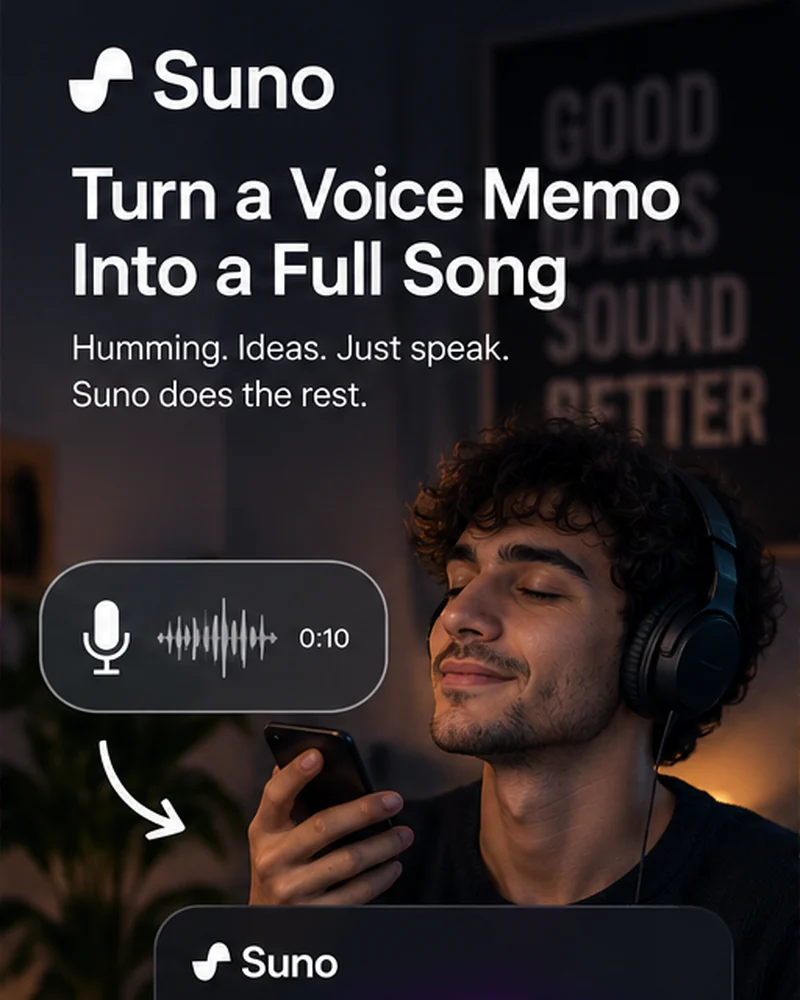 Expected result preview for Turn a Voice Memo Into a Full Song With Suno v6