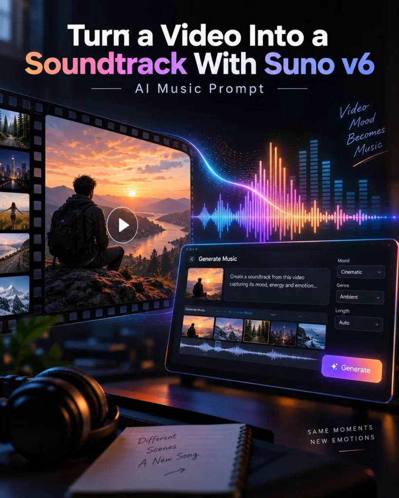Expected result preview for Turn a Video Into a Soundtrack With Suno v6