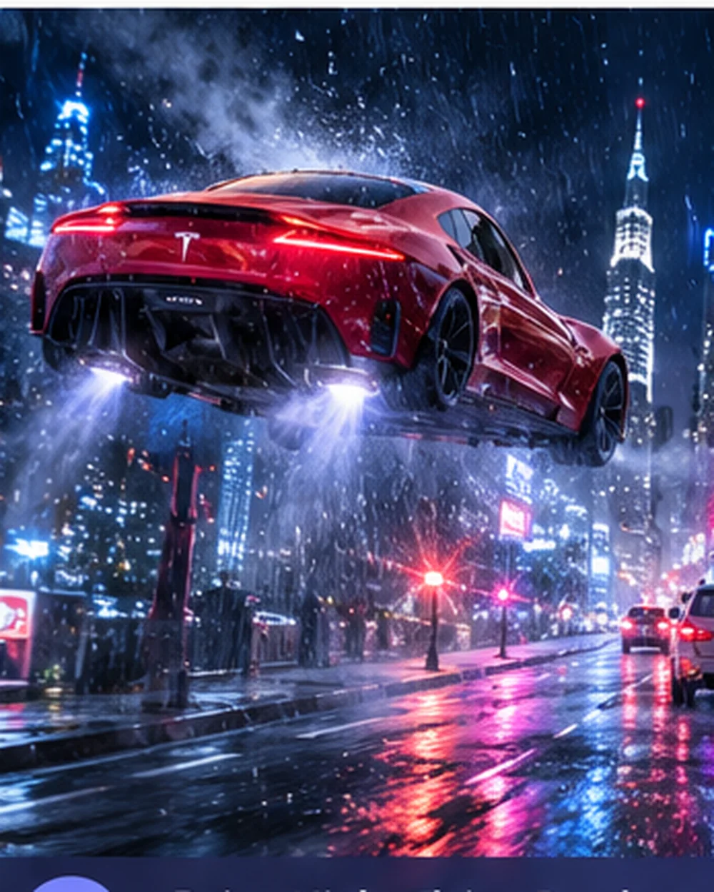 Expected result preview for Rainy Night Flying Roadster Video