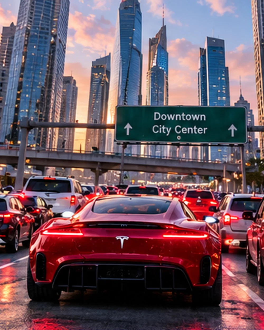 Expected result preview for Tesla Roadster Traffic Jam Lift-Off Video